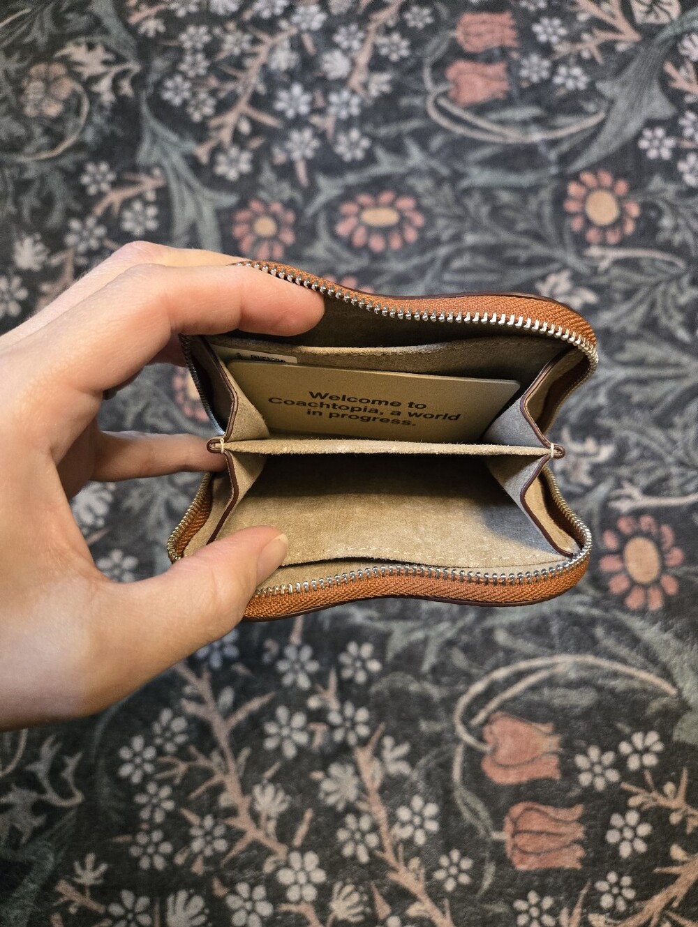 Coach Pebbled Leather Wavy Zip Around Wallet - Picture 5 of 5